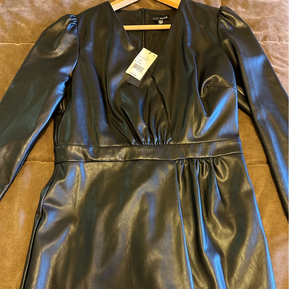 Lucy Paris Vegan Leather Dress New With Tags